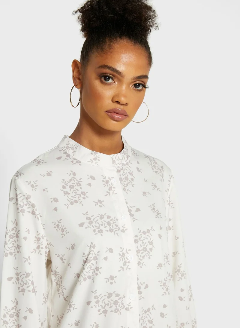 Ginger Floral Print Tiered Mini Dress