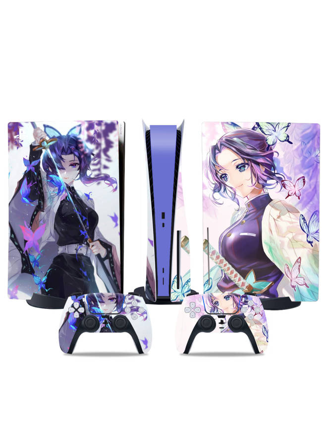 Applicable To PS5 Host Stickers Ps5 Optical Drive Digital Version Film Color Stickers Handle Frosted Pain Stickers Ghost Blade-Color:TN-DiskPS5-7636 - Image 2