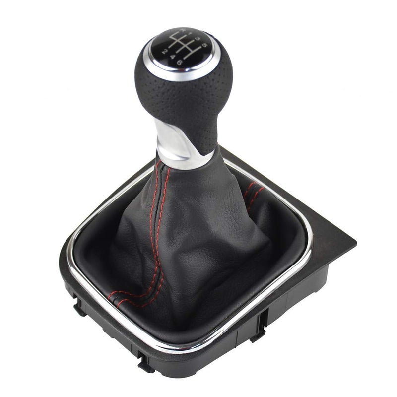 Malcayang 6 Speed Shift Knob Boot Kit for VW Golf Rabbit Jetta MK5 20042009VW Golf Jetta MK6 20102014 6 Speed Car Gear Shift Knob Dust Cover with Leather Gear Shifter Boot for Golf - Image 2