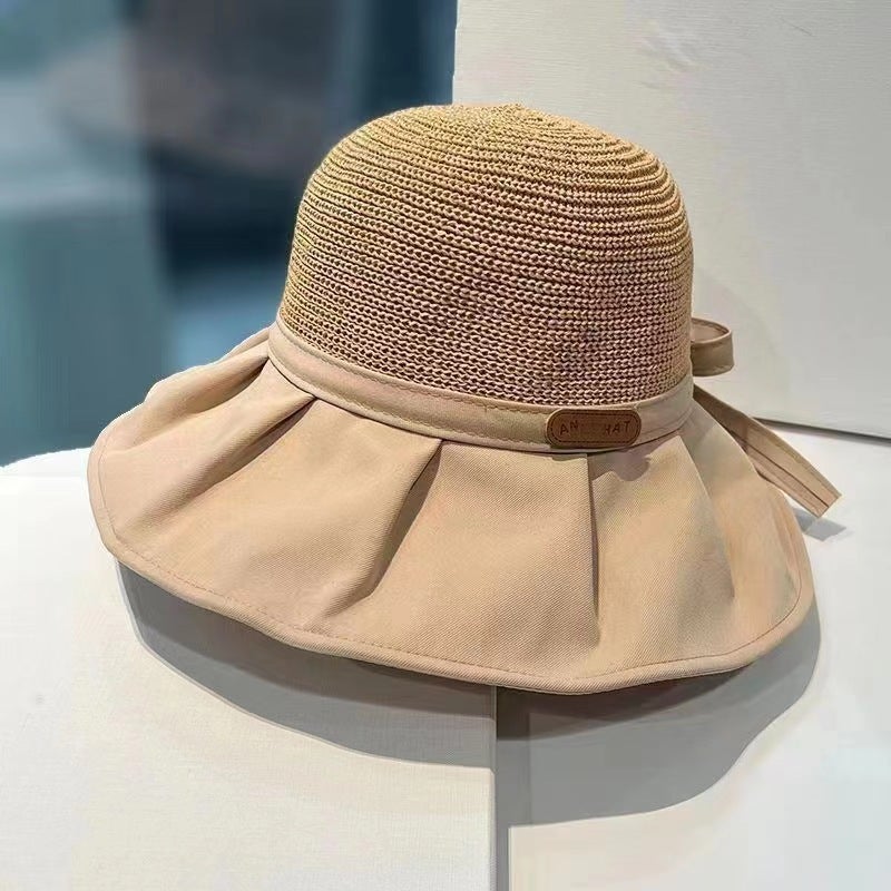 Large Brim Face-Covering Fisherman's Hat for Women, Summer Sun Hat, Versatile Travel Sun Protection Straw Hat, Thin New Style - Image 5