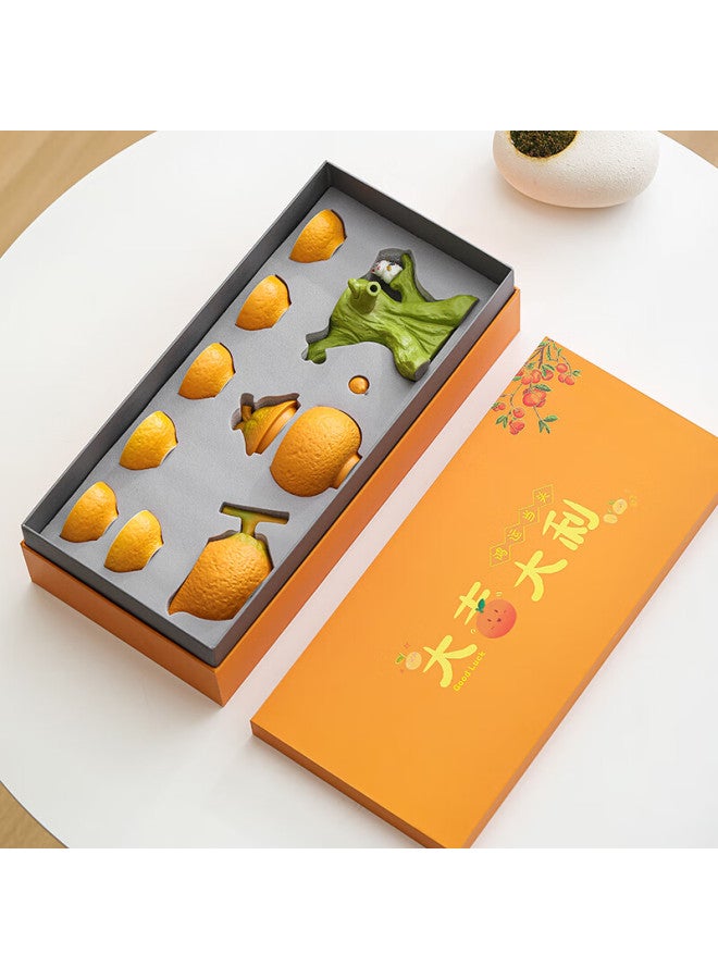 Bw Lucky Prosperity Automatic Tea Set Lazy Tea Brewing Anti-scald Kung Fu Tea Set Housewarming Gift 9-piece Set - Image 2