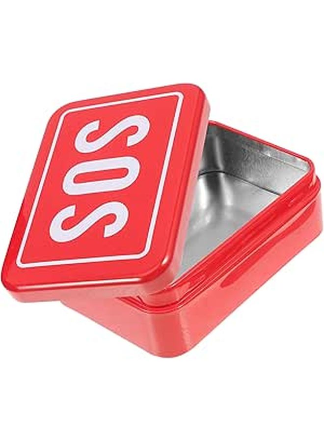 Portable First Aid Box Tinplate Medicine Storage Case Compact Medical Organizer for Travel and Outdoor Emergency Use - Image 1