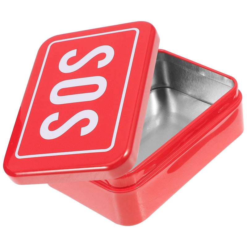 Portable First Aid Box Tinplate Medicine Storage Case Compact Medical Organizer for Travel and Outdoor Emergency Use - Image 2