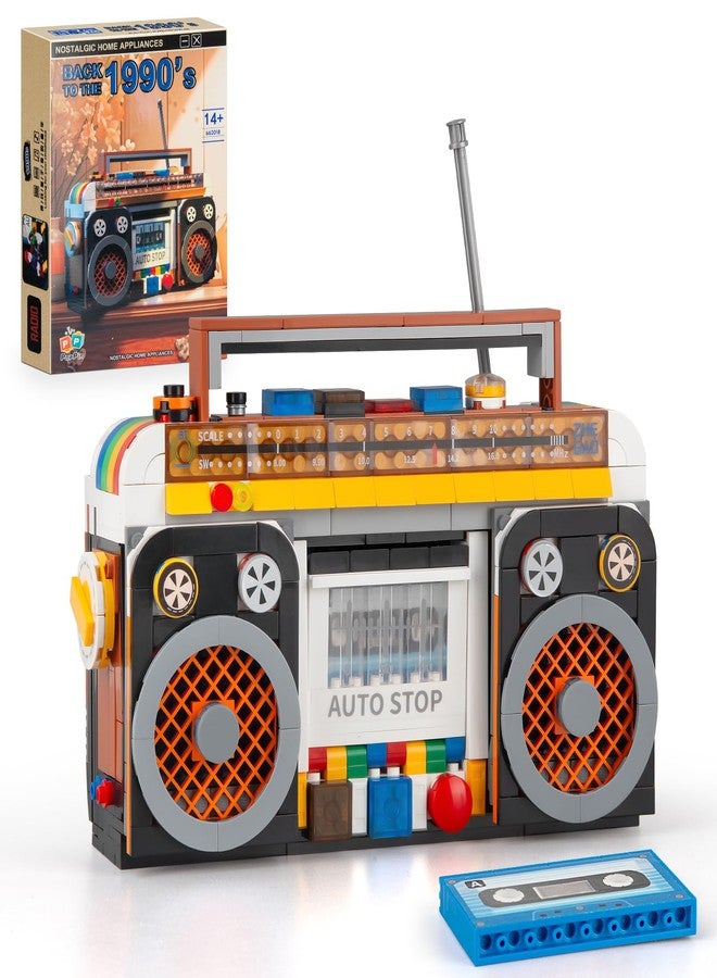 Vziimo Retro Radio Classic Series Building Blocks Set, Collectible Vintage Music Player Display Mini Model Kit, Creative Gift Toys for Adults Teens 14+ (554 Pieces) - Image 1
