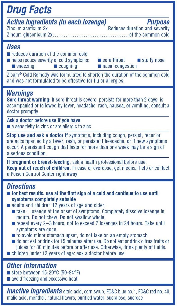 Zicam زكام علاج البرد أقراص الزنك بنكهة الكرز البري عبوة 25 عدد Pack of 2 - Image 2
