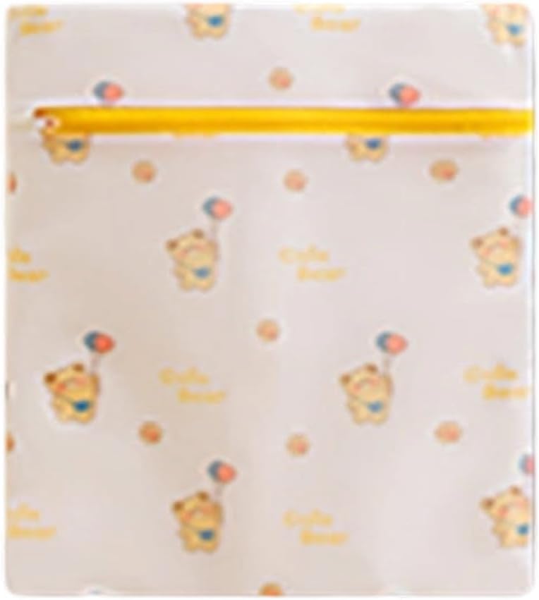 بالون دب ملون سميك من البوليستر منظف الغسيل حقيبة واقية للملابس بسحاب - Image 1