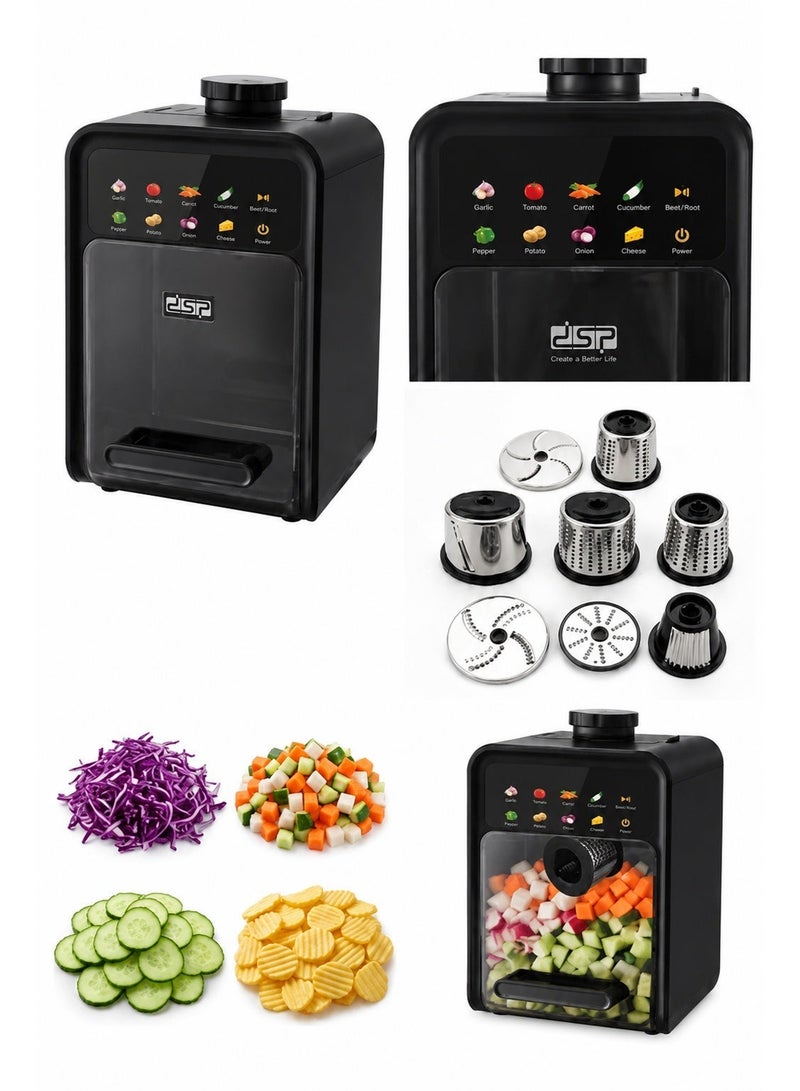 DSP KM5078 9-in-1 Professional Salad Maker, 800W power, 925mL bowl, multi-blades for easy slicing - Image 3