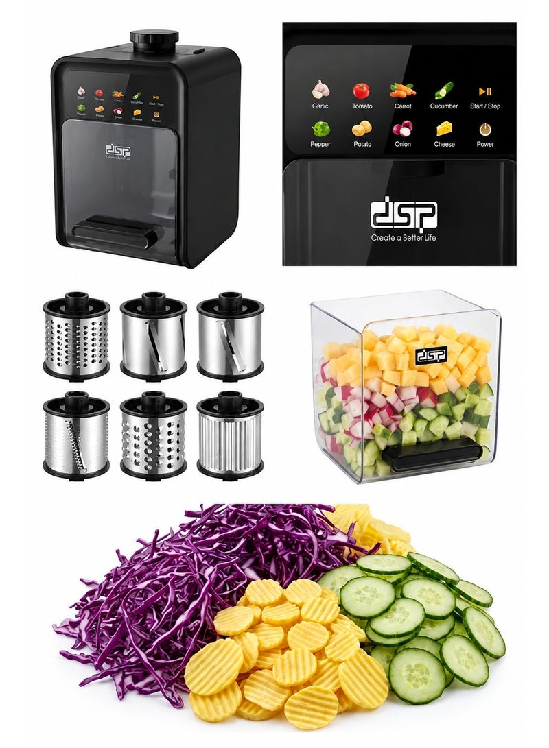 DSP KM5078 9-in-1 Professional Salad Maker, 800W power, 925mL bowl, multi-blades for easy slicing - Image 4