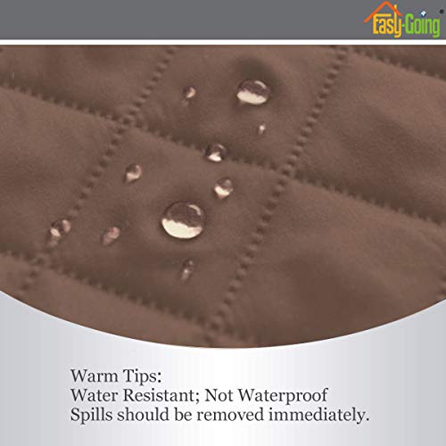 Easy-Going Reversible Oversized Couch Cover for 3 Cushion Couch Sofa Cover for Dogs Water Resistant Furniture Protector Cover with Foam Sticks for Pet (Oversized Sofa, Brown/Beige) - Image 4