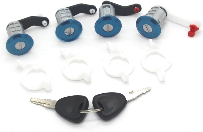 QASULER 4pcs Lock Set Door Barrel for Renault II - Image 2