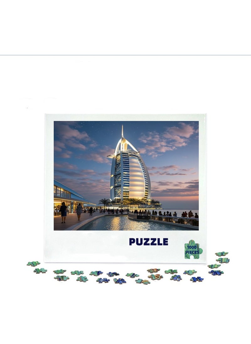 Anna 1000-Piece Dubai Cityscape Puzzle - Fun Entertainment Activity  - Image 1