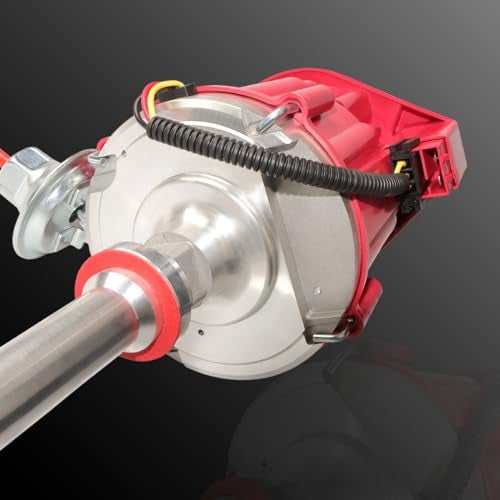 MAS Racing HEI Ignition Distributor with Wiring Set Replacement for Chevy 302 454 gm SBC BBC 65k Coil 7500RPM Chevrolet C10 GMC 400 350 V8 4.6L 5.0L 5.7L 6.5L 6.6L 7.4L(HEI Red Cap) - Image 3