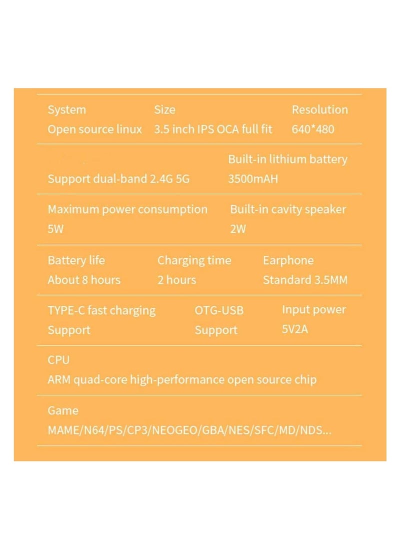 RGB20S Handheld Game Console Retro Open Source System RK3326 3.5-Inch 4:3 IPS Screen Children's Gifts
