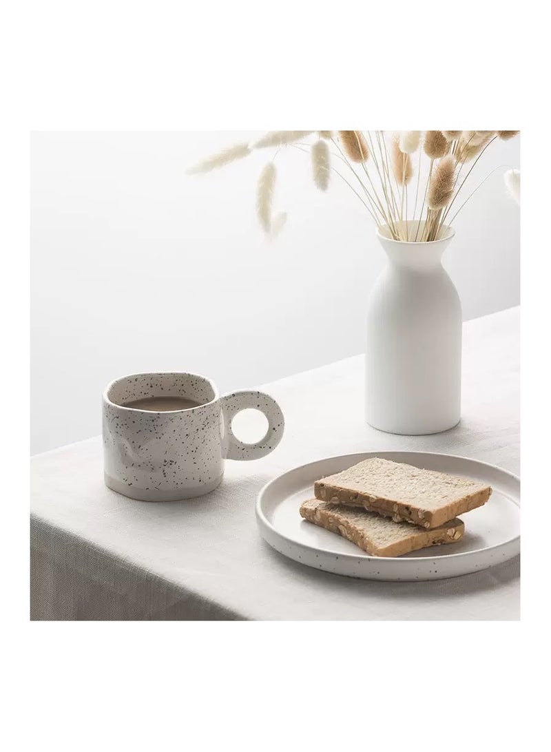 Cafe Ceramic Coffee Mug with Handle, Tea Mug for Drinks, Cappuccino, Latte, Espresso 300ml (White) - Image 3
