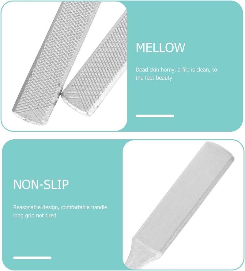 5pcs Stainless Steel Manicure Nail Files Anti-Slip Double-Sided Thickened Nail Shaping Tools for Professional Fingernail Polishing and Foot Care - Image 5