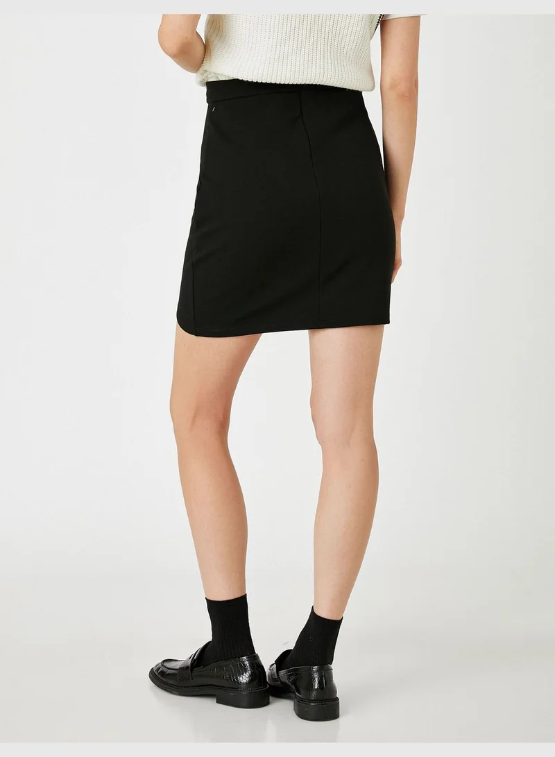 KOTON Asymmetric Mini Skirt