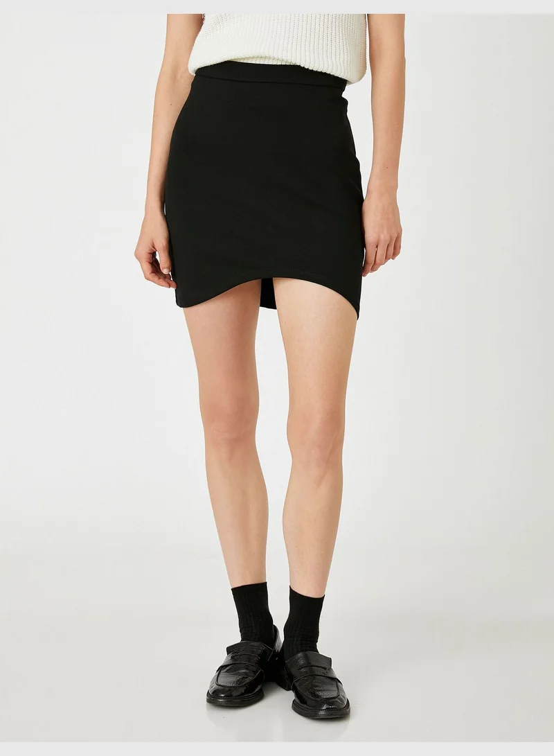 KOTON Asymmetric Mini Skirt