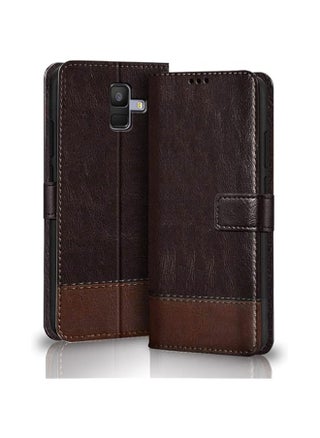 Flip Back Cover Case for Samsung Galaxy J8 / A6 Plus / On8 Infinity | Inbuilt Stand & Pockets | Dual-Color Leather Finish Flip for Samsung J8 / A6 Plus / On8 Infinity (Coffee & Brown) - pzsku/ZB456507E8A5FBF6AEA92Z/45/_/1723537628/ada8ca62-7bcd-4661-b21f-6bb2e683f4aa