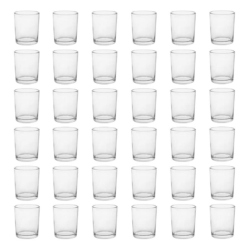 BTGLLAS Clear Mercury Glass Tea Light Holders Set of 36 Elegant Votive Candle Holders for Weddings Showers and Home Decor Perfect for Table Centerpieces and Parties Glass Clear