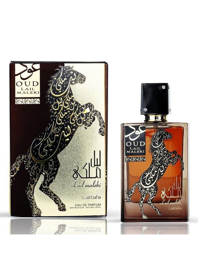 Lattafa Perfumes Oud Lail Maleki For Unisex Eau De Parfum Spray 3.4 Ounce  - Image 1
