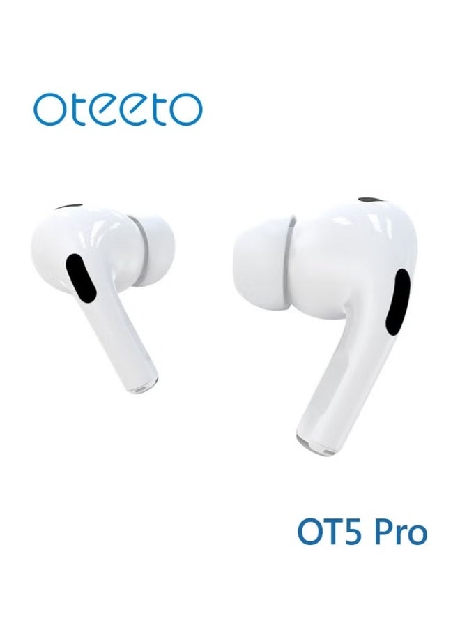 Oteeto OT5 Pro Wireless Earbuds - Smart Diplay Hi-Fi Sound Quality - Noise Cancellation Designed For iPhones and iPads - White - Image 5