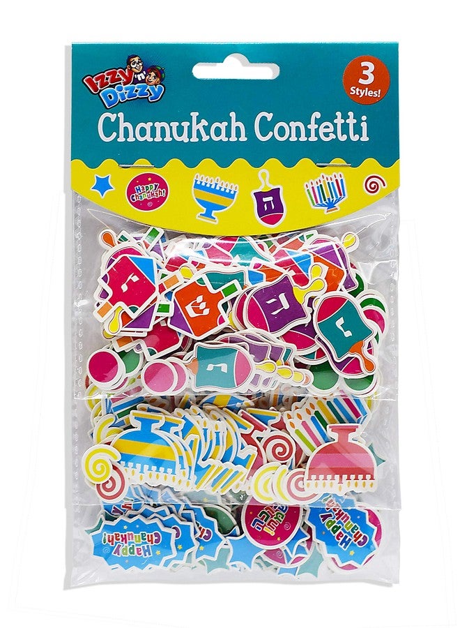 Izzy 'n' Dizzy Hanukkah Confetti - 3 Styles: Menorahs, Dreidels and Happy Confetti - Hanukkah Party Decorations and Supplies by Izzy 'n' Dizzy - Image 3