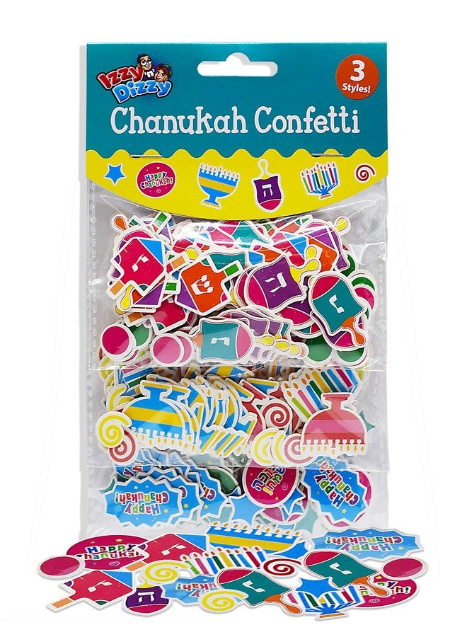 Izzy 'n' Dizzy Hanukkah Confetti - 3 Styles: Menorahs, Dreidels and Happy Confetti - Hanukkah Party Decorations and Supplies by Izzy 'n' Dizzy - Image 2
