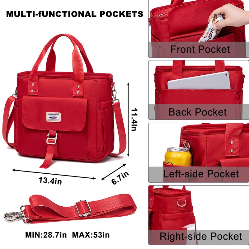 Weitars Insulated Lunch Bag for Women,Leak Proof Lunch Box for Work,Extra Large Lunch Tote Bag With Removable Shoulder Strap with Side Pockets,Reusable Lunch Cooler Bag For Picnic Hiking - Image 3