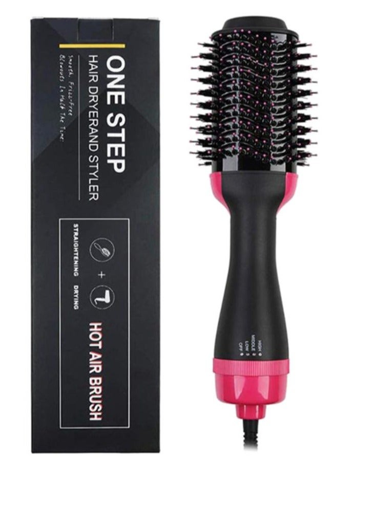 إلترازون One-Step Hair Dryer Comb, 2-In-1 Multifunctional Negative Ion Straightener Curler Curling Brush Hot Air Comb Auto Rotating Hair Styler Tool for All Hair Types (us plug) - Image 2