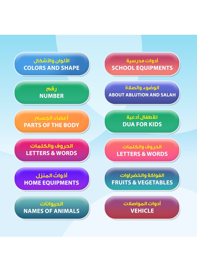 Generic - English-Arabic Flash Cards Learning Machine for Toddlers | 198 Cards, 396 Words | Educational Toy for 3-6 Year Old  Speech Therapy, Word Games, Early Education - Image 1
