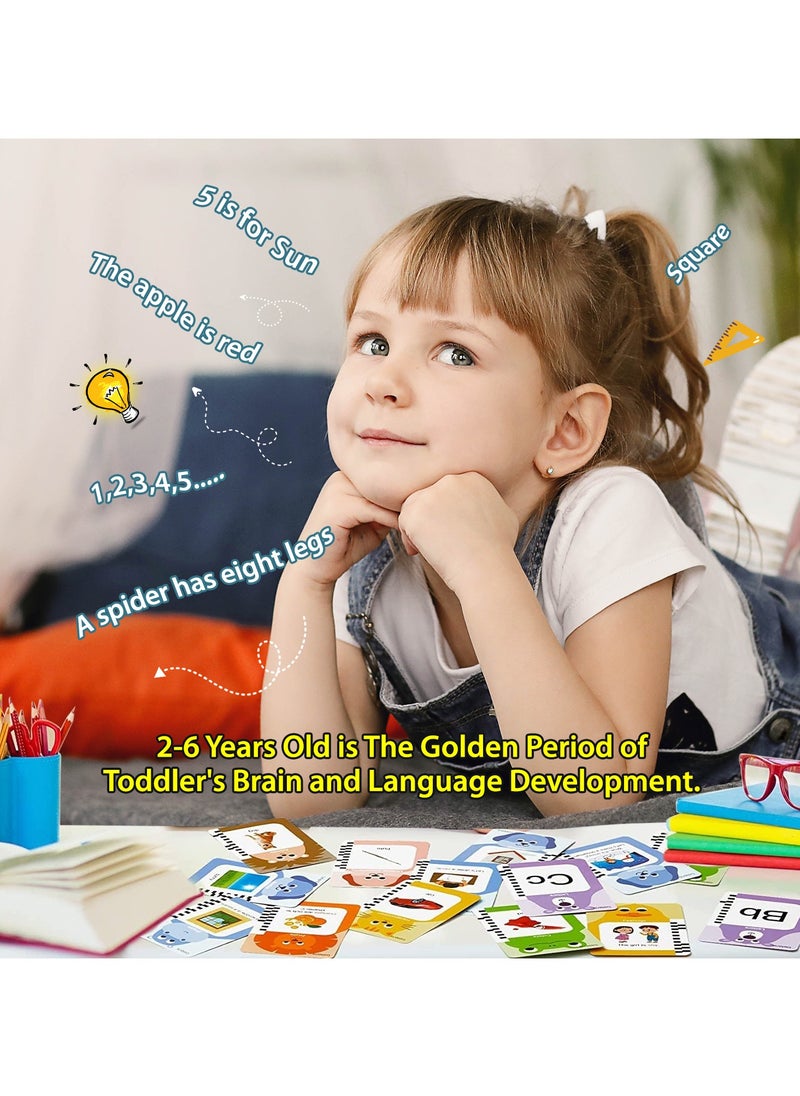 Generic - English-Arabic Flash Cards Learning Machine for Toddlers | 198 Cards, 396 Words | Educational Toy for 3-6 Year Old  Speech Therapy, Word Games, Early Education - Image 1