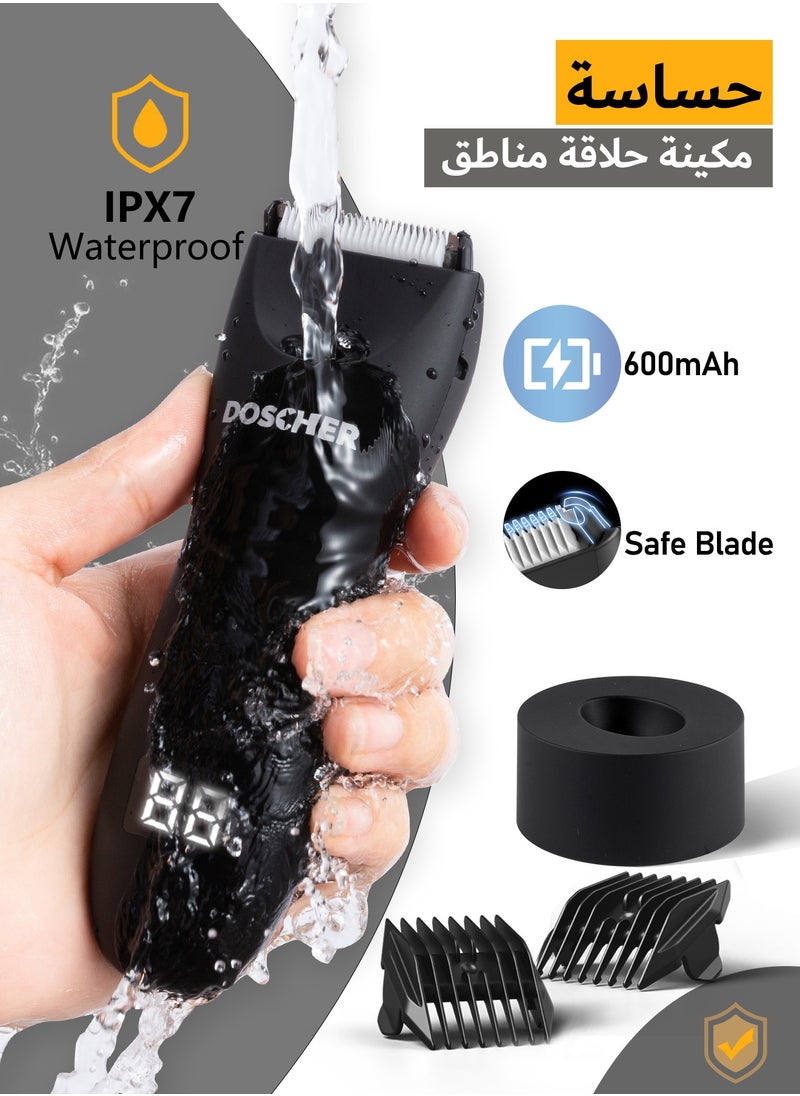 DOSCHER Body Trimmer for Men, Men Grooming for Body,Electric Trimmer,Body Shaver Groomer Safe Shaver Rechargeable Waterproof Wet/Dry  - Image 1