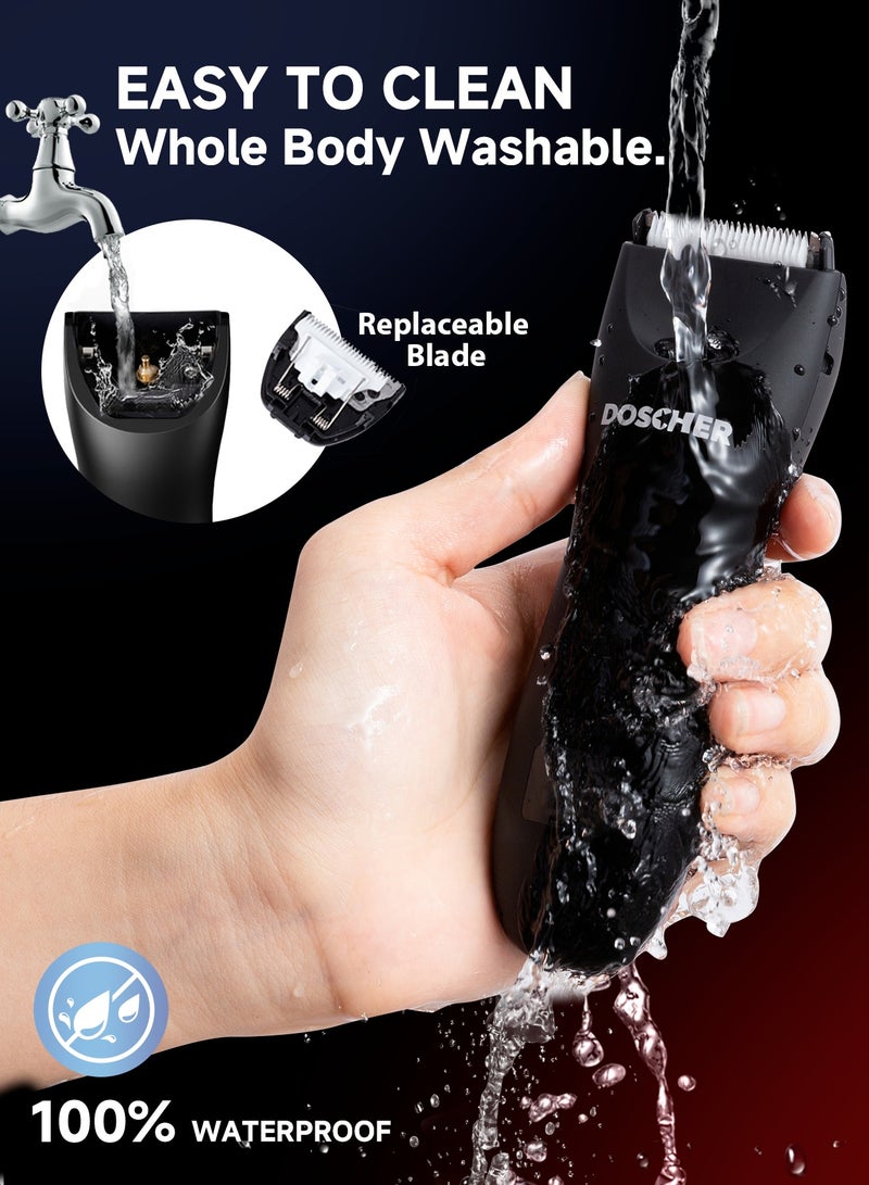 DOSCHER Body Trimmer for Men, Men Grooming for Body,Electric Trimmer,Body Shaver Groomer Safe Shaver Rechargeable Waterproof Wet/Dry - Image 2