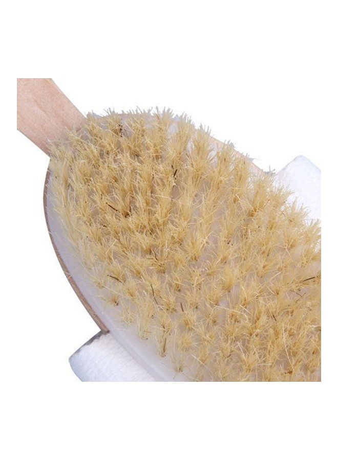 فرشاة استحمام للجسم بمقبض خشبي طويل – تنظيف وتقشير فعال للبشرة - Image 4