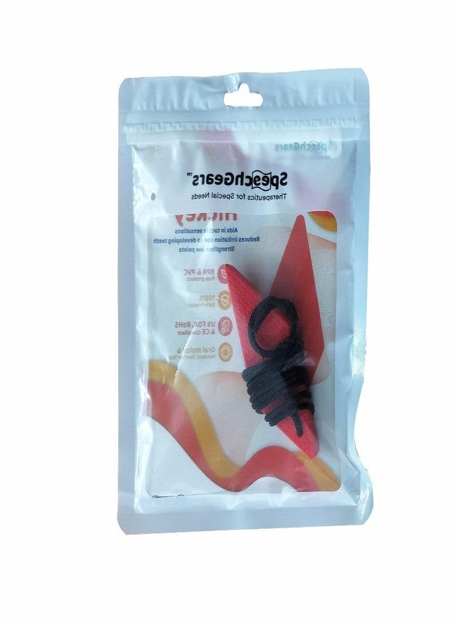 SpeechGears Hickey, A pendant teether for babies, toddlers and child. It reduces irritations due to budding teeth. RED(Medium soft) - Image 1