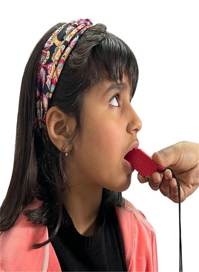 SpeechGears Hickey, A pendant teether for babies, toddlers and child. It reduces irritations due to budding teeth. RED(Medium soft) - Image 3