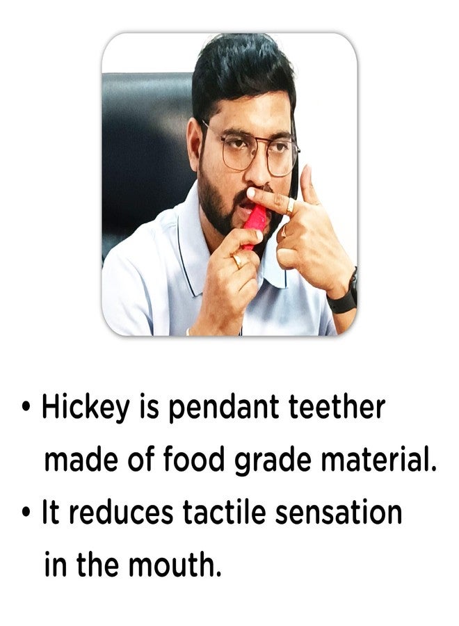 SpeechGears Hickey, A pendant teether for babies, toddlers and child. It reduces irritations due to budding teeth. RED(Medium soft) - Image 5
