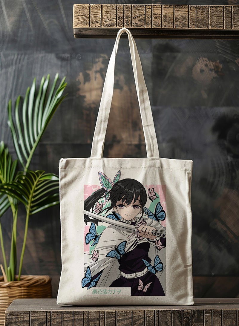 لوحة حقيبة يد بأحزمة كتف من البوليستر بتصميم أنمي كاناو تسويورى - Image 3