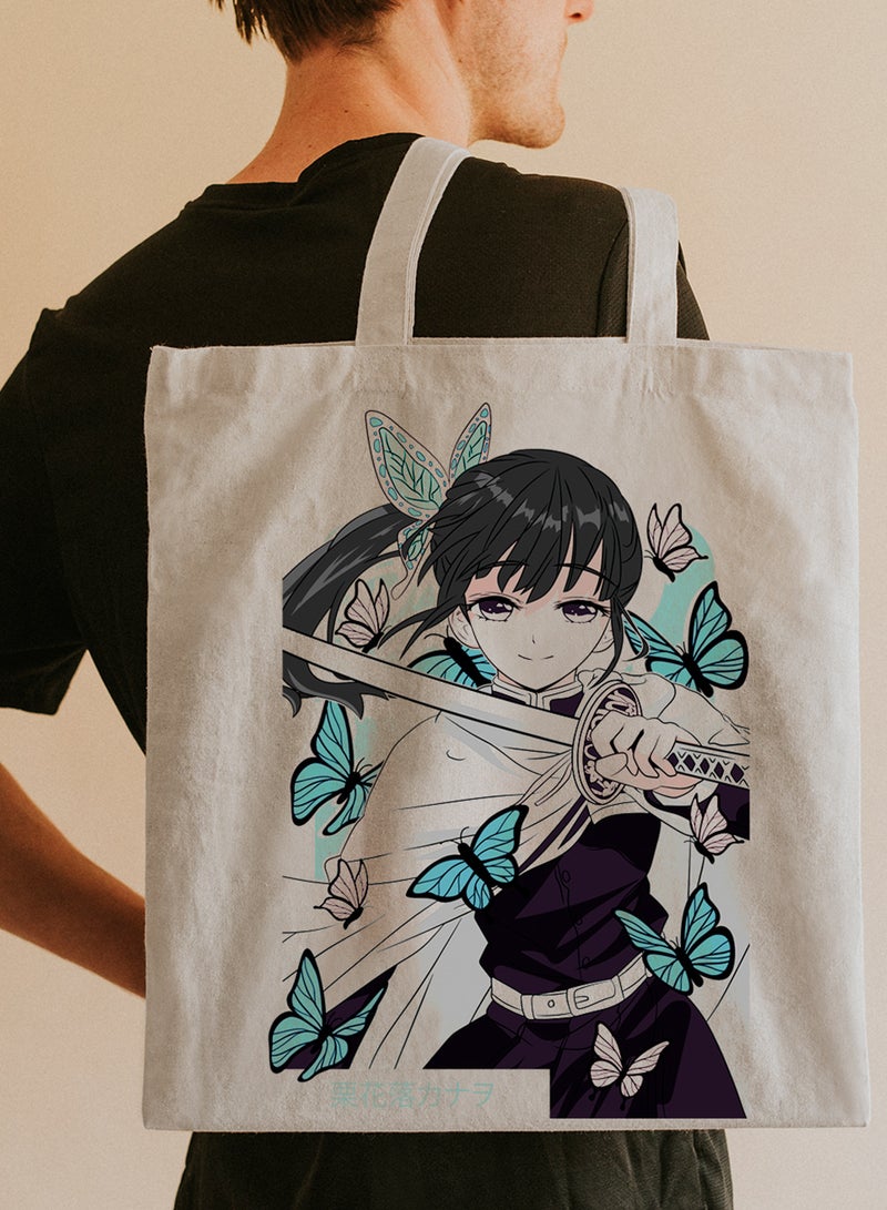 لوحة حقيبة يد بأحزمة كتف من البوليستر بتصميم أنمي كاناو تسويورى - Image 2