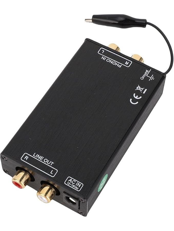 Phono Preamp MM Turntable Mini Stereo Audio Phonograph Record Player Low Noise AV Power Amplifier 2 Input Output US Plug AC115V - Image 1