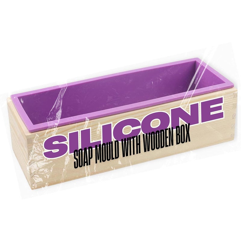 Undy Silicone Soap Mould for Soap Making with Wooden Box, Soap Loaf Mold for Handmade Soap Making, Multipurpose Rectangle Mould for Soap Resin Candles Capacity : Upto 1.2 Kg, Multicolour (3 Set) - Image 2