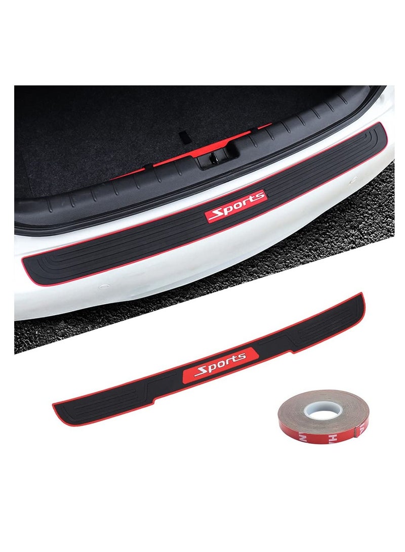 KASTWAVE Rear Bumper Protector for Car, Universal Rubber Anti Scratch Anti Skid Protector Trunk Crash Protection Strip, Car Protector Accessories for Most Cars Black, 35.4inch  - Image 1