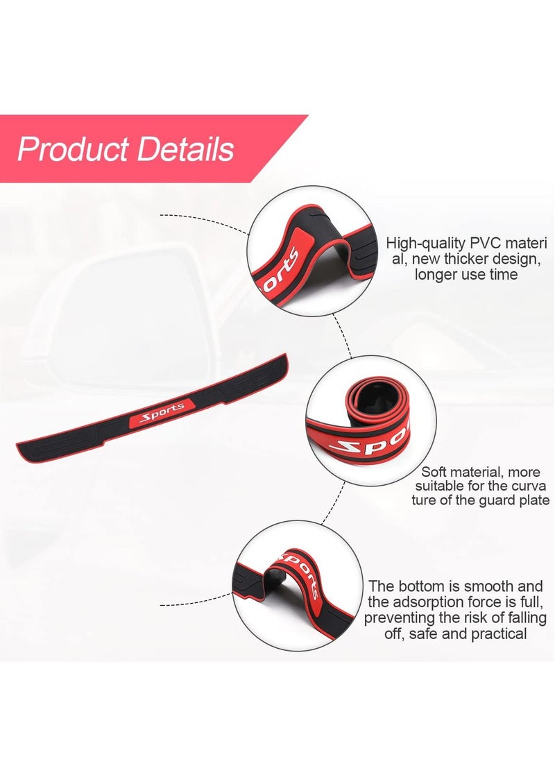 KASTWAVE Rear Bumper Protector for Car, Universal Rubber Anti Scratch Anti Skid Protector Trunk Crash Protection Strip, Car Protector Accessories for Most Cars Black, 35.4inch  - Image 2