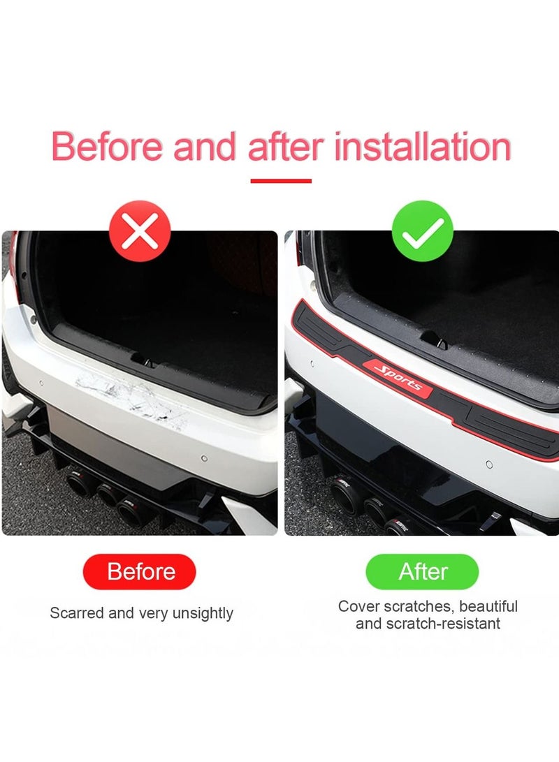KASTWAVE Rear Bumper Protector for Car, Universal Rubber Anti Scratch Anti Skid Protector Trunk Crash Protection Strip, Car Protector Accessories for Most Cars Black, 35.4inch  - Image 3