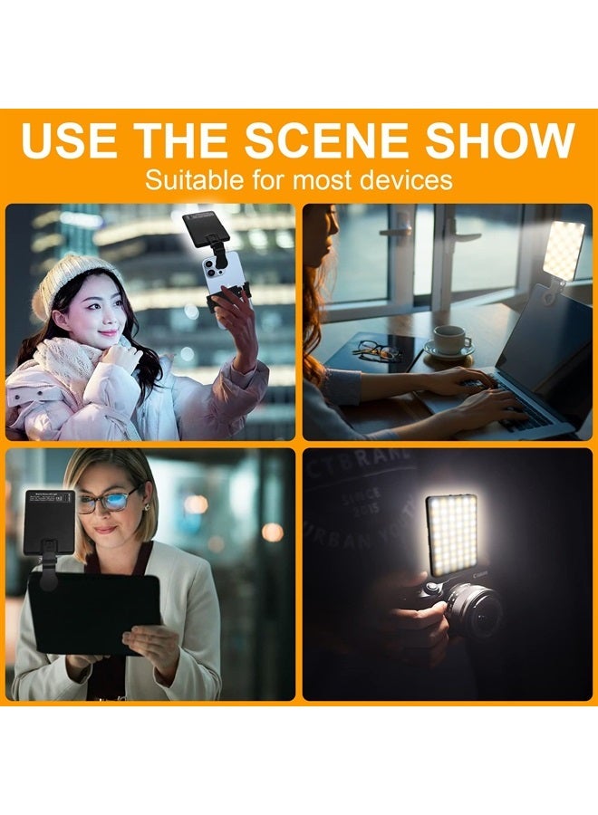 GreatLPT Cell Phone Fill Light, Clip Fill Video Light for Phone 2000Mah Rechargeable, 10-Level Brightness Adjustment, CRI 95+, 3 Light Modes Dimmable, Portable Video Conference Lighting - Image 3