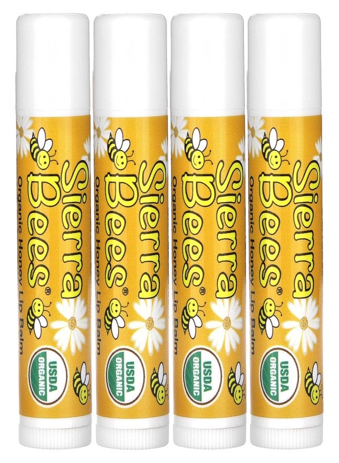 Sierra Bees Organic Lip Balms, Honey, 4 Pack, 0.15 oz (4.25 g) Each - Image 1