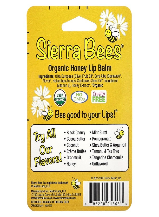 Sierra Bees Organic Lip Balms, Honey, 4 Pack, 0.15 oz (4.25 g) Each - Image 3