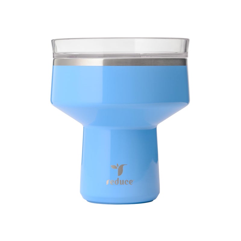 REDUCE Saltini 16 oz Cocktail Tumbler - Insulated Margarita Tumbler with Lid - Keeps Drinks Cold for 10 Hours - 360 Sippable Martini Glass Alternative - Shatterproof  Perfect for Parties - Oahu Blue - Image 1