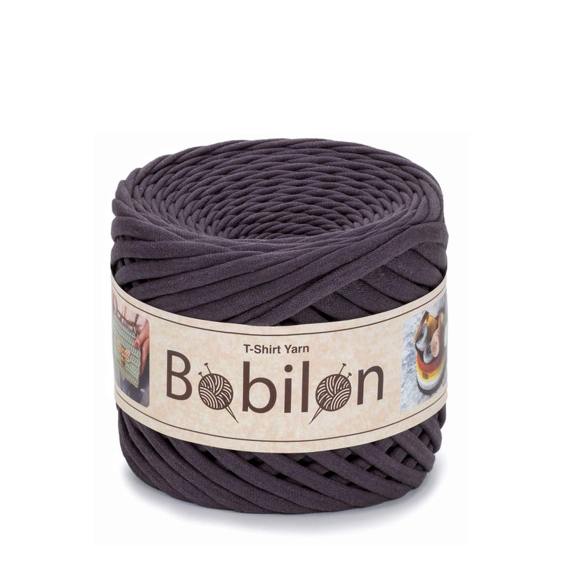 Cotton TShirt Yarn 35 mm Jersey Ribbon for Crochet Knitting Macrame DIY Crafts 110 Yards Fettuccini Zpagetti Style Organic Cotton Thread Nightfall