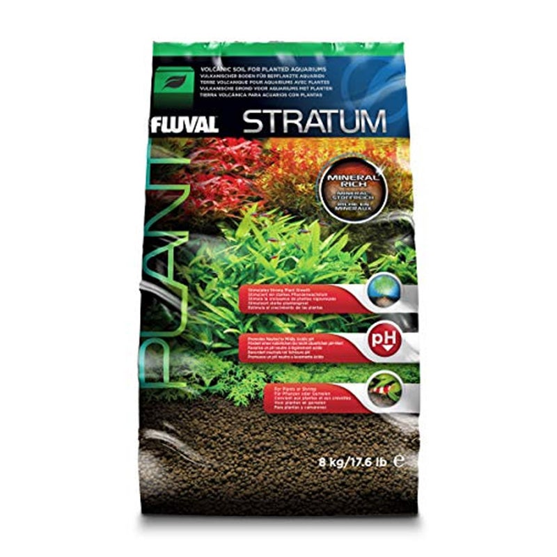 Fluval 12695 Plant and Shrimp Stratum for Freshwater Fish Tanks, 17.6 lbs. â€“ Aquarium Substrate for Strong Plant Growth, Supports Neutral to Slightly Acidic pH - Image 1